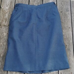 Blue wool blend pencil skirt. Logistic military. Size XL. EUC